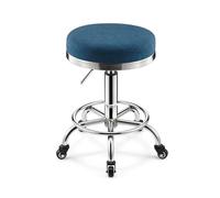 Sgabello Alto Ergonomico Posturale Altezza Regolabile 46-60 cm Sgabello con Ruote Parrucchiere Rotazione Libera di 360° Vari Colori Disponibili(Blue)