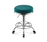 Sgabello Alto Ergonomico Posturale Altezza Regolabile 46-60 cm Sgabello con Ruote Parrucchiere Rotazione Libera di 360° Vari Colori Disponibili(Green)