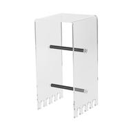 Sgabello ALTO In metacrilato Trasparente TRIONFO 33x33xh68 cm - Particolari in acciaio verniciato Grigio trasparente