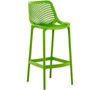 CLP Sgabello Alto Outdoor Air in Polipropilene I Sgabello Impilabile Alt. 75 CM I Sgabello Bar Carico Max 130 kg, Colore:Verde