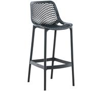 CLP Sgabello Alto Outdoor Air in Polipropilene I Sgabello Impilabile Alt. 75 CM I Sgabello Bar Carico Max 130 kg, Colore:Grigio Scuro