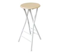 Sgabello alto pieghevole da bar senza schienale, sedia portatile con poggiapiedi, ideale per casa, campeggio e sale giochi, altezza seduta 80 cm