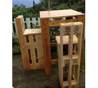 Sgabello alto realizzato con bancali Epal arredamento design