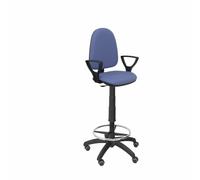 Piqueras y Crespo - T04cp - sgabello Ergonomico, Regolabile In Altezza, Anello Poggiapiedi E Ruote Di Parquet Blu Chiaro - SPEDIZIONE GRATUITA