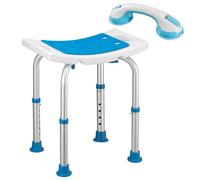 Sgabello Bagno in Alluminio Altezza Regolabile Sedile Doccia Sedia Vasca Ausilio