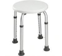 Sgabello Bagno in Alluminio Altezza Regolabile Sedile Doccia Sedia Vasca Ausilio per Anziani, Piedini in gomma Antiscivolo Tondo Lo sgabello per doccia tondo rende farsi il bagno o la doccia non solo