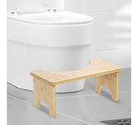 Sgabello Bagno in Bambù, Sgabello WC in Legno Antiscivolo per Adulti, Squatty Potty Ergonomico per Alleviare l’Intestino e Favorire un’Escrezione Naturale e Confortevole