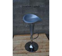 SGABELLO BAR ABS RICICL. MEZZALUNA REGOLABILE GIREVOLE PLASTICA GRIGIO DISCOTECA