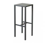 Sgabello bar alto 77 cm in metallo da esterno verniciato antracite