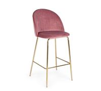 Sgabello Bar Carry Velluto Blush
