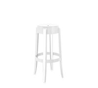 Sgabello Bar Charles Ghost H75 Bianco Brillante