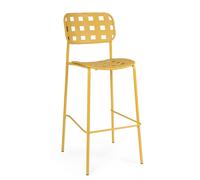 Sgabello Bar Clover Ocra arredo in acciaio e polipropilene YES