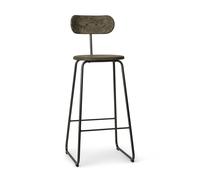 Sgabello Bar Con Schienale Earth 74 cm Caffè Scuro