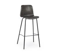 Sgabello Bar Kyra Pu Antracite Vintage