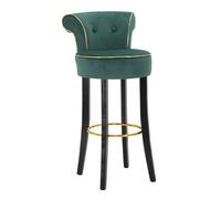 Sgabello Bar Luxy 46x48x96 cm in Velluto Sintetico Verde