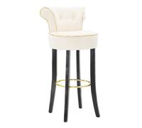 Sgabello Bar Luxy Crema 46x48x96 cm in Legno e Plastica