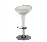 Sgabello bar - ABS/acciaio cromato - 35x45x55/78 cm - bianco - Serena Group