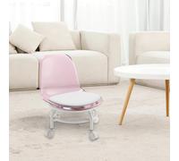 Sgabello basso a rotelle con supporto per la schiena Sgabello girevole per