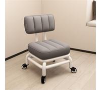 Sgabello Basso Con Rotelle Con Schienale, Sedia Con Sedile Corto Con Rullo, Sgabello for Pedicure Girevole A 360° for La Casa, Sgabello Piccolo Con Ruote, Sgabelli Piccoli Bassi In Pelle Su Ruote (Si