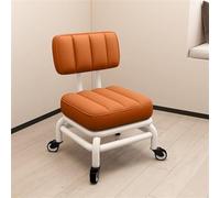 Sgabello Basso Con Rotelle Con Schienale, Sedia Con Sedile Corto Con Rullo, Sgabello for Pedicure Girevole A 360° for La Casa, Sgabello Piccolo Con Ruote, Sgabelli Piccoli Bassi In Pelle Su Ruote (Si