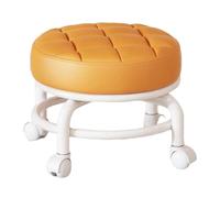 Sgabello Basso con Ruote Rotante a 360° Spugnato 10x9x2 pollici Sgabello Impermeabile su Ruote Basso Rumore Carico Forte Sedia con Rotelle Minimalista per Indossare Scarpe, Fare Lavori Domestici, Sga