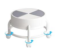 Sgabello basso con ruote, sedile a rotelle basso, sedia a rotelle, sedile girevole basso per soggiorno, garage, negozio, casa, sgabello a rotelle basso mobile robusto