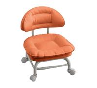 Sgabello basso con supporto per la schiena, sedia piccola con ruote | Sgabello basso con schienale oscillante per casa, ufficio, studio, biblioteca, negozio, officina, pulizia