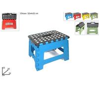 SGABELLO BIMBO BASSO PLASTICA RICHIUDIBILE A POIS CM. 32X25H22 VARI COLORI
