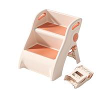 Sgabello con gradino per bambini - Piattaforma di guida pieghevole a doppio livello, resistente scalatore antiscivolo | Dispositivo di assistenza leggero per l'area studio della sala giochi domestica,