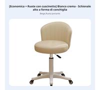 Sgabello con Ro Tu Lle e Schienale Al Tu Zza Regolabile per Studio