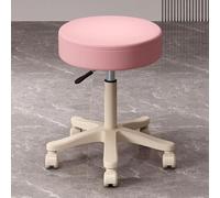 Sgabello Con Rotelle Sgabello Regolabile In Altezza Girevole Da Lavoro Sgabellos Pedicure Manicure Massaggio Per Lavoro Di Progettazione Spa, Salone Di Bellezza, Bar, Caffetteri(Pink)
