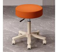 Sgabello Con Rotelle Sgabello Regolabile In Altezza Girevole Da Lavoro Sgabellos Pedicure Manicure Massaggio Per Lavoro Di Progettazione Spa, Salone Di Bellezza, Bar, Caffetteri(Orange)