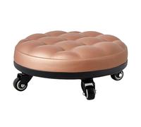 Sgabello con Ruote Sgabello Girevole Piccolo con Ruote Mobili Sgabello a Pellicola Multiuso a Pedicure Seduta Flessibile con Rotazione per Casa e Ufficio(Gold)