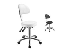 SGABELLO CON SCHIENALE PER ESTETISTA MANICURE CENTRI ESTETICI WEELKO COMFORT