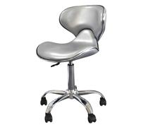 Sgabello con schienale | VALI - Argento