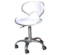 Sgabello con schienale | VALI - Bianco