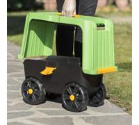 SGABELLO CONTENITORE MAGIC GREEN MULTIUSO 4 IN 1 CON RUOTE PER GIARDINO (53494)