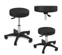 Sgabello cosmetico girevole nero Physa AVESA con ruote