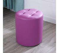 Sgabello creativo in legno massello per divano e tavolino da caffè, in pelle, colore viola, per soggiorno, taglia piccola, M, versatile