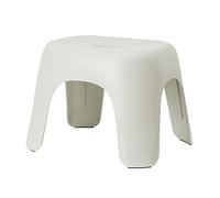Sgabello da bagno antiscivolo in plastica cachi per adulti, 35 x 28,3 x 25,5 cm, versatile panca da bagno e fasciatoio per un uso sicuro e confortevole