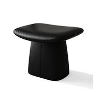 Sgabello da bagno con cuscino a sella, poggiapiedi in legno massello, ottomano per camera da letto e soggiorno