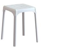 SGABELLO ALLUMINIO ANTISCIVOLO PER DOCCIA BAGNO 30X30XH42 BIANCO (51386)