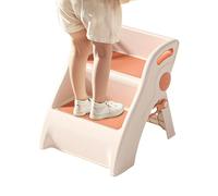 Sgabello da bagno per bambini, sgabello pieghevole a 2 livelli per imparare