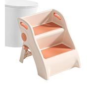 Sgabello da bagno per passo - Aiuto di apprendimento in 2 fasi pieghevole con design antiscivolo | Scala leggera per l'allenamento al piccolo vasetto da bagno, accesso alla fuga