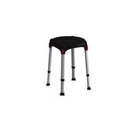 SGABELLO DA BAGNO REGOLABILE TONDO COLORE NERO, Ø33X39/54 CM