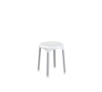 SGABELLO DA BAGNO TONDO, BIANCO