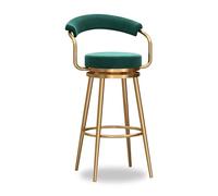 Sgabello da bancone girevole moderno, con schienale imbottito e cavo, | Sgabello da bancone girevole moderno con schienale imbottito e cavo, progettato per isole cucina ad altezza bar e come seduta