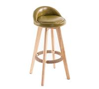 Sgabello da bar ad altezza bancone, in legno massello con schienale alto, moderno, minimalista, elegante e comodo per la cucina di casa, l'isola della cucina o il bar.