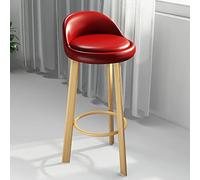 Sgabello da bar alto 68,6 cm, design moderno rotondo con seduta antiscivolo, comoda sedia da bancone da cucina, elegante finitura rossa, perfetto per bar di casa e aree da pranzo.