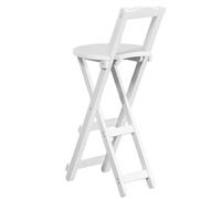 Sgabello da bar alto pieghevole in bambù con supporto posteriore e poggiapiedi, sedia pieghevole portatile e resistente, per cucina, bistrot, sala da pranzo, colore verde, 63 cm